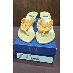 Stuart Weitzman Womens Size 6 Plantation Peach Laniard Heels